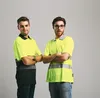 Fluorescein- yellow colorhigh reflective poly/TC tape reflective t- shirt Polyester/Cotton High micromesh;poly/cotton;cotton