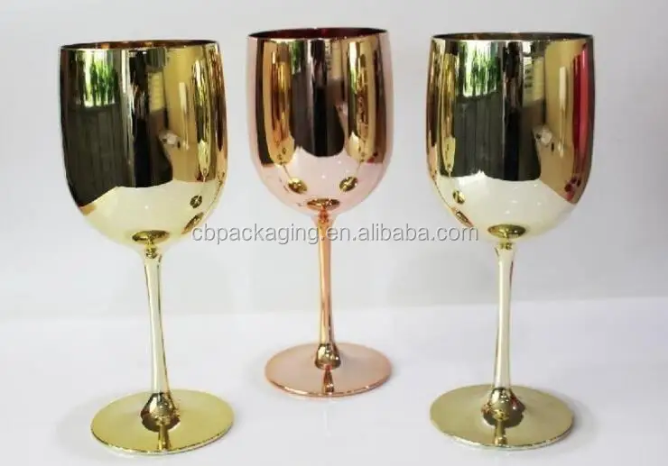 16 Oz Plastic Gold Long Stem Champagne Wine Glasses Buy Long Stem Wine Glasses,Disposable