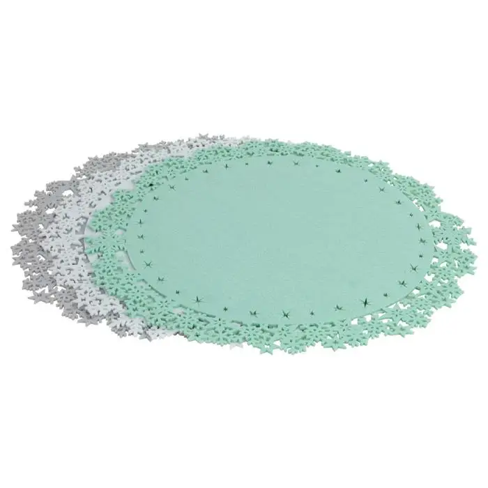 14 Inch Round Easter Blue Felt Placemat With Egg Cutouts Buy Felt