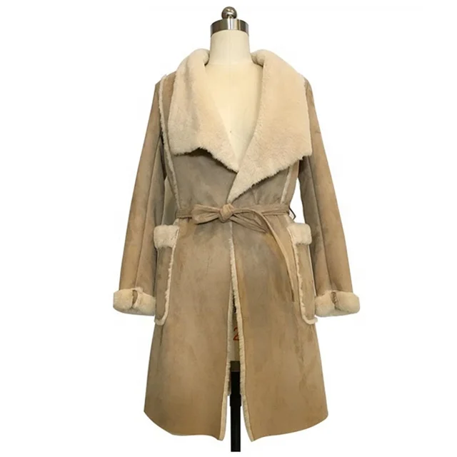 Winter Women Long Suede Faux Fur Coats Wholesale - Buy Faux Fur Coats ...