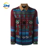 Original design custom multicolor suede souvenir jacket with ribbed shirt collar