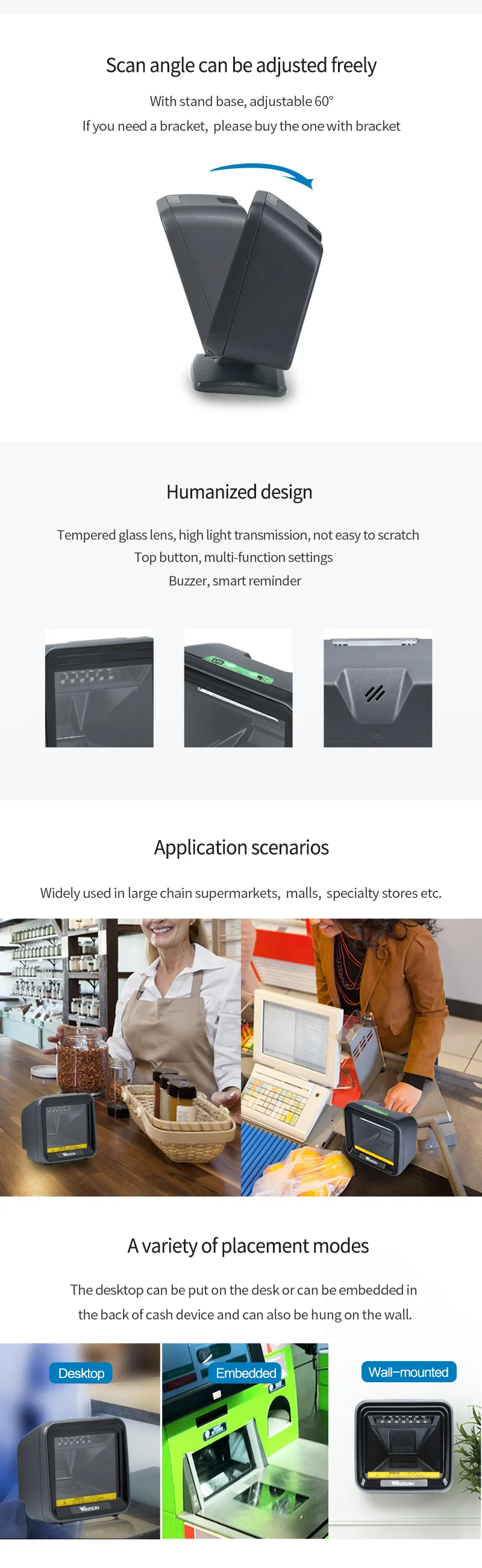 2D Hands Free Barcode Reader