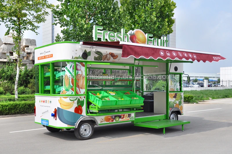 5m Fruits And Vegetables Truck Electrical Mobile Food Vending Truck For ...