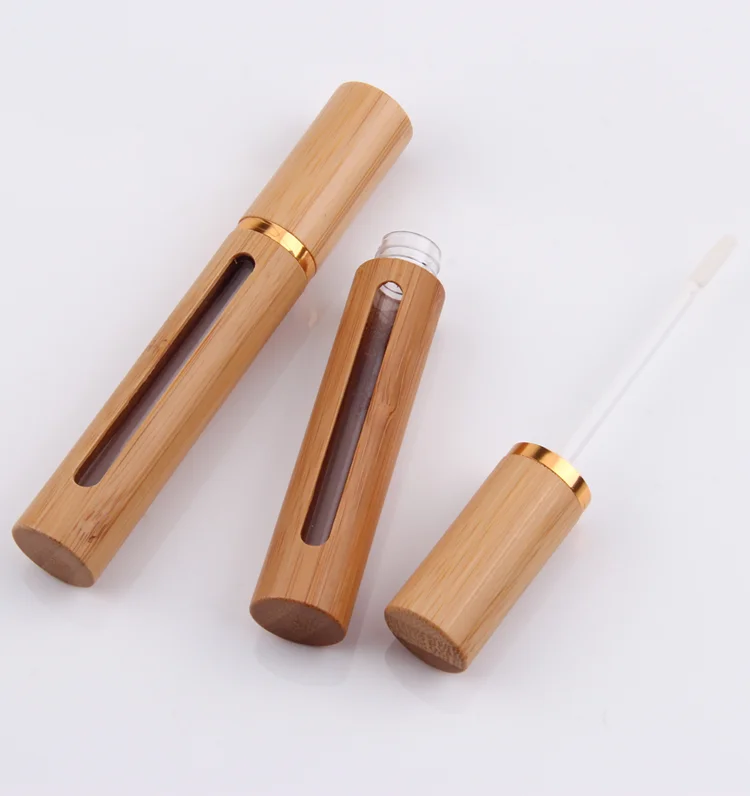 2020 Natural Empty Bamboo Lip Container Lipstick Lipgloss Tube For ...