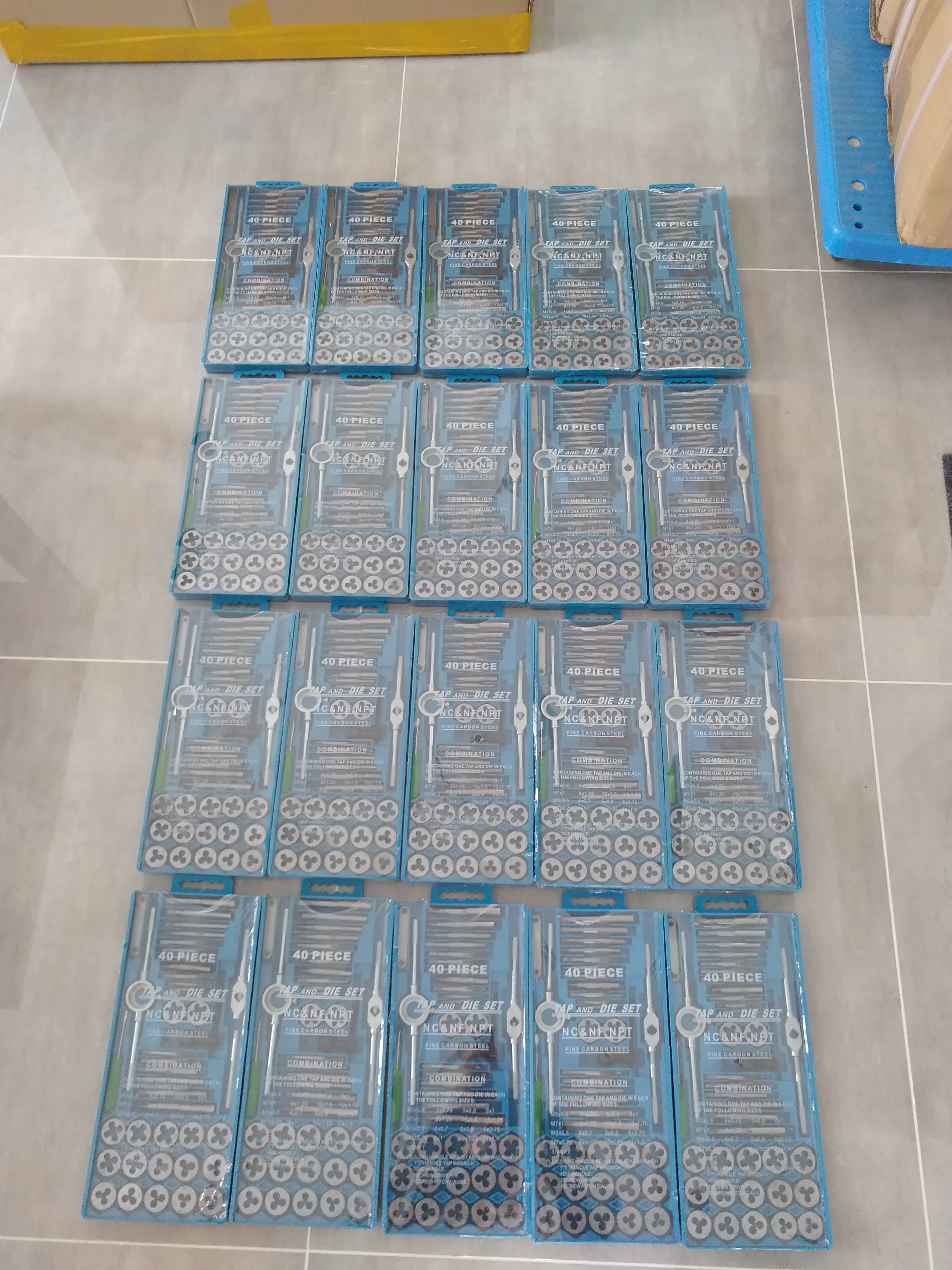 40pcs Tap Dies Set Metric Taps Dies Adjustable Tap Die Holder Thread