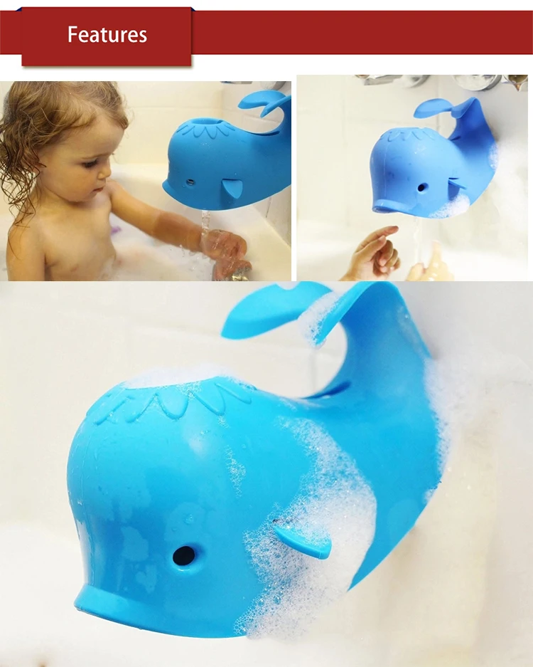 Hot Selling Whale Baby Bath Spout Faucet Cover Sink Extender For