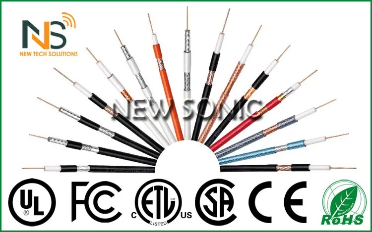 Hot Sales Factory Antenna Coaxial Cable Low Loss Elevator Cable for CCTV Camera CE/RoHS Certification RG6 RG59 Cable