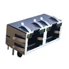 Free sample Without Magnetic 8P8C Modular Jack RoHS 1X2 Dual RJ45 Socket
