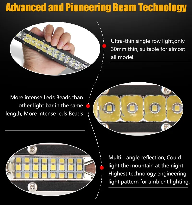Dot Approved Led Driving Light 12 Volt 20 Inch Waterproof 24 Volt Off