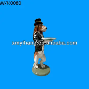 dog butler statue modern family for sale