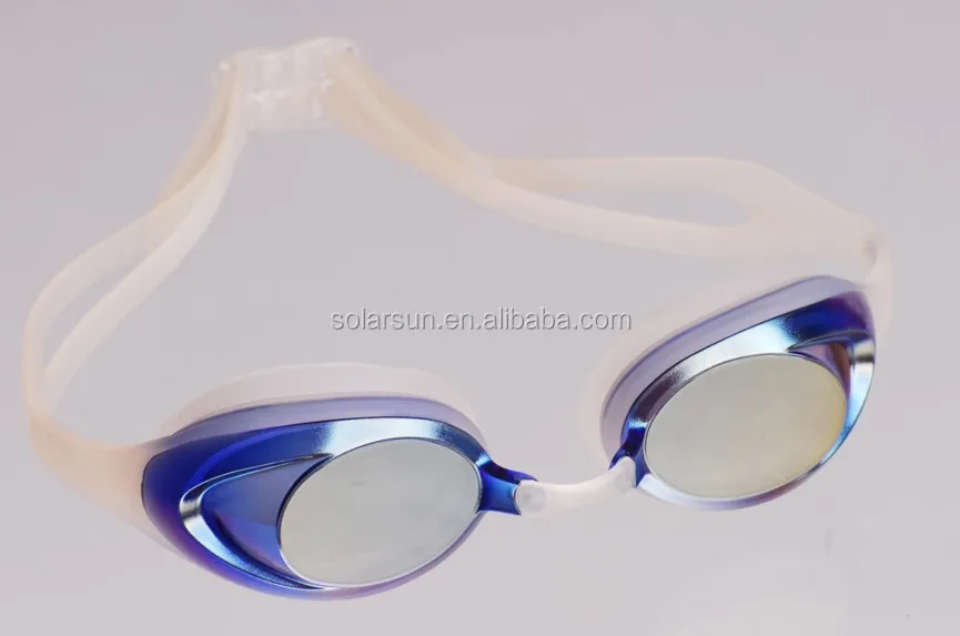 Free sample factory supply UV protect myopia mirrored swimming goggles with earplugs