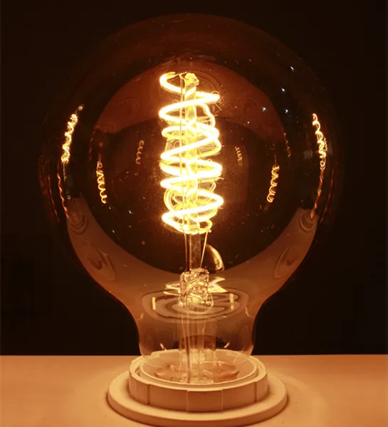 Hai ning Antique Filament Edison Light Bulb G80 G95 G125 led globe bulbs/led filament light bulb e27