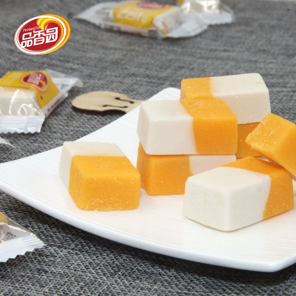 Halal Assorted Soft Gummy Sweet 2 In 1 Mango And Coconut Flavor Candy