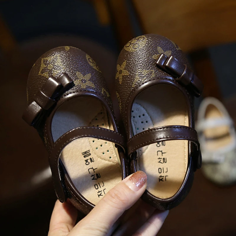 famous baby shoes little girl comfort footwear flat bow shoe for infant girl princess casual loafers
