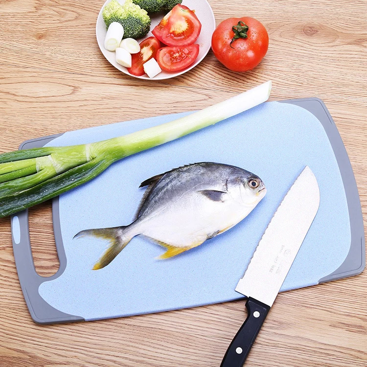 Amazon 2019 Online Shop Eco-friendly High Quality BPA Free Natural Straw Cutting Board Wheat Fiber Chopping Board