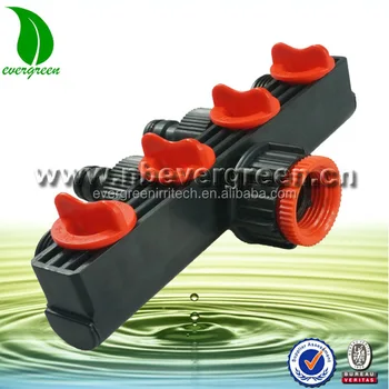 4 Way 1//2/" 3//4/" Outdoor Water Tap to Garden Hose Lock Connector Splitter Adaptor