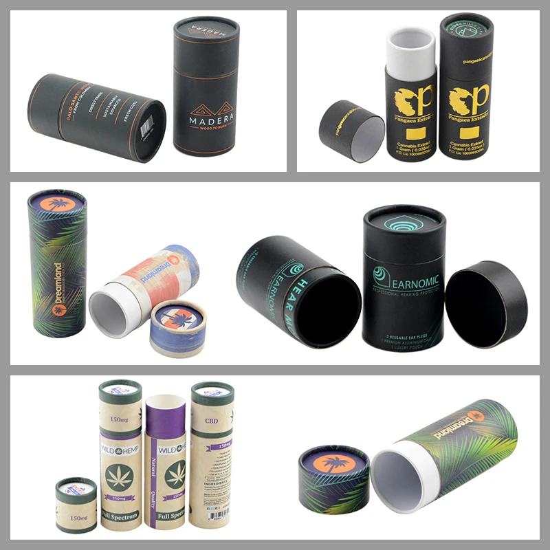 Biodegradable Black Cardboard Tube Cardboard Paper Tubes Wrapping Paper Tube With Silver Foil