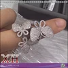 Elegant Design Ring Sterling Silver fine Pave Setting Butterfly Ring