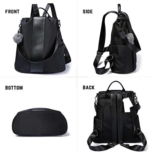 Women Backpack Waterproof Nylon Anti-theft Rucksack Lightweight School Shoulder Bag