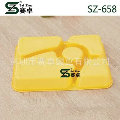 new design 5 compartment disposable plastic food container with lid