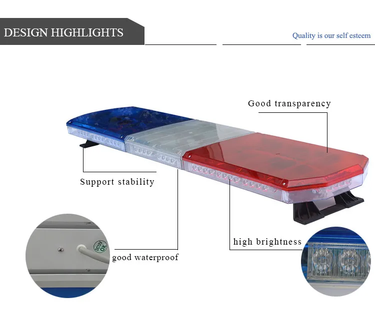 car with hook red  new police light bars