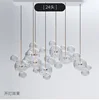 modern nordic style hotel dining room clear glass bubble fancy ball rain round chandelier drop pendant light