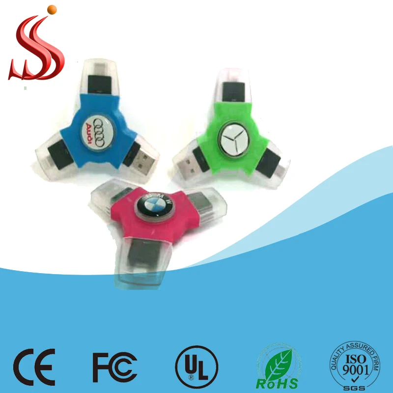 Aluminium Fidget Main Spinner avec USB micro connecteur de T&eacute;l&eacute;phone Portable adaptateur de charge