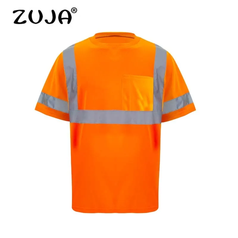 Wholesale Jersey Fabric Fluorescent Yellow High Visibility Reflective Tshirt Buy Wholesale