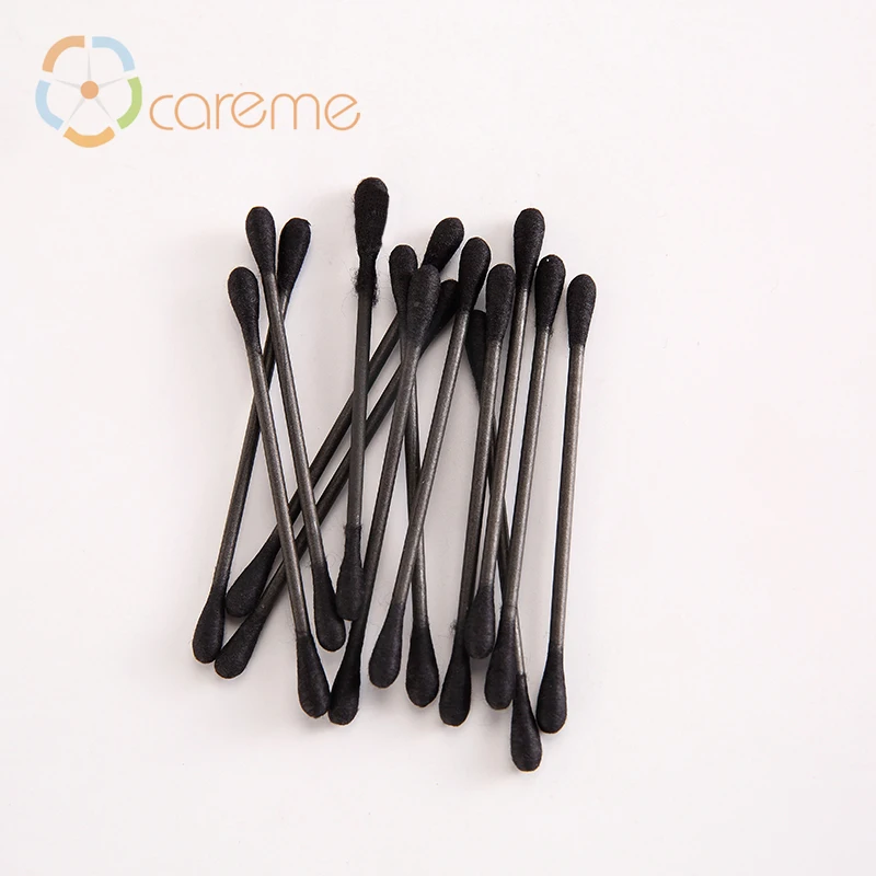 Double Head Paper Stick Black Cotton Buds For Daily Use - Buy Black