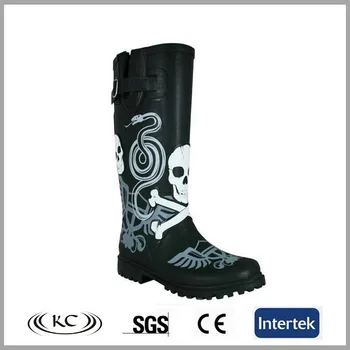 rubber boots with buckles