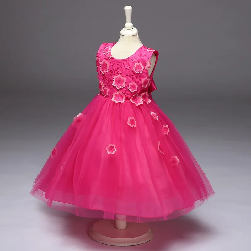 hot pink flower girl dresses