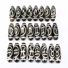 SL0766 Natural black tibetan agate syone zodiac sign pattern drum beads,black agate barrel loose beads,Yoga Zen Jewelry Supplies