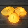 China supply home decor stone night light handmade wood grain stone shape table lamp for indoor room