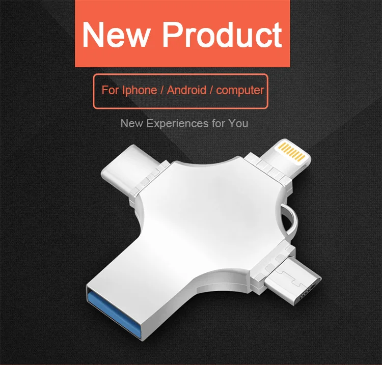 Best pice USB Key,metal key usb flash,OTG 4 IN 1 OTG USB flash driver - ANKUX.COM