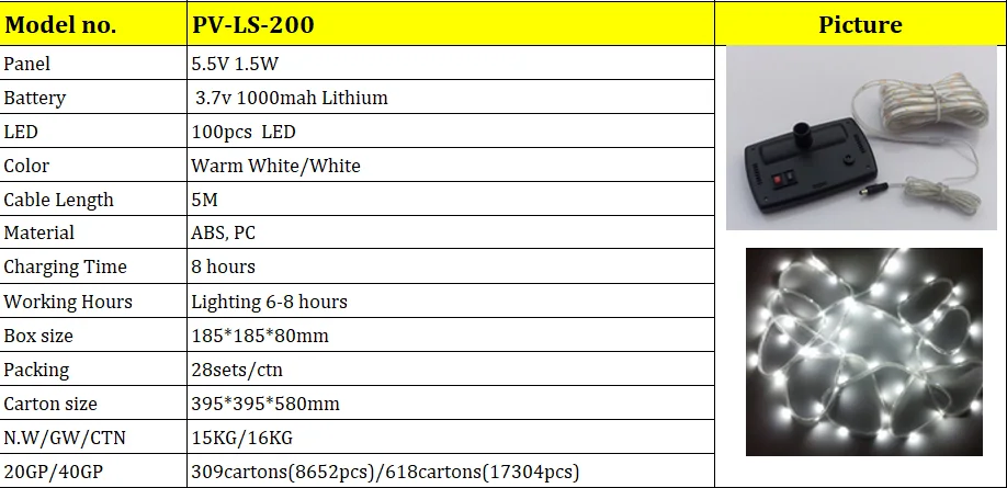 Solar Light String 20LED Outdoor Waterproof Garden Courtyard Chinese New Year Christmas Day LED Decorative Lantern String