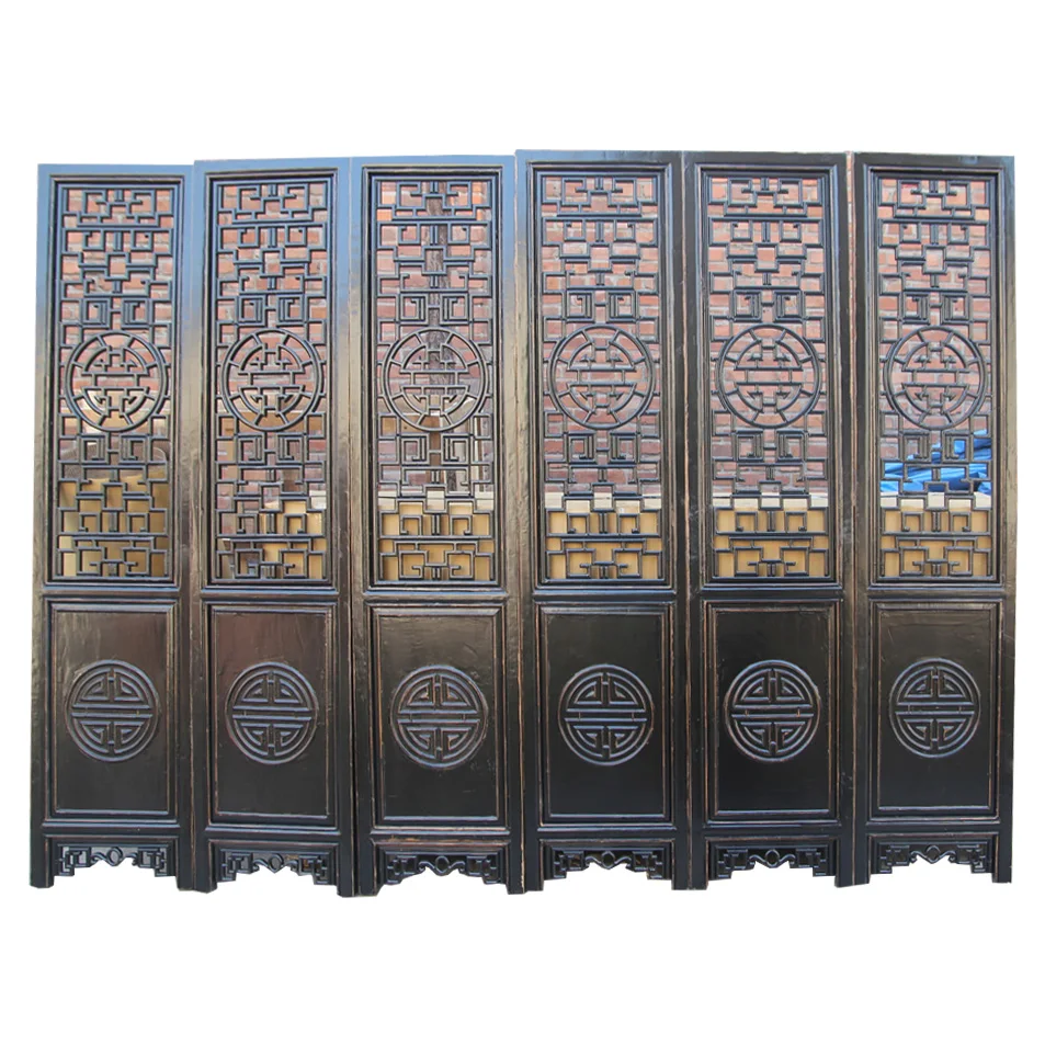 Chinese Oriental Antique Hand Carved Wood Room Divider Screen Buy