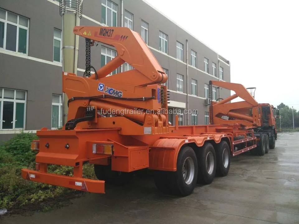 China hot sale 40ft container side loader , 3 axle side lift container sidelifter , container self loading container truck trail