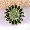 Wholesale High Quality Women Men DIY Oil Drip Sunflower Zinc Alloy Snap Button With Rhinestone For Necklace Bracelet