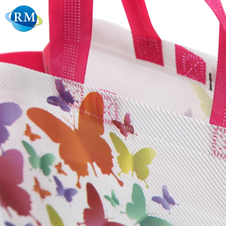 Rongmei新製品プリティバタフライデザインプリントギフト不織布バッグ 