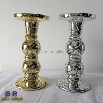 colored glass pillar candle holders