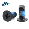 stainless steel /carbon steel wafer head phillips black zinc nylok electronic screw