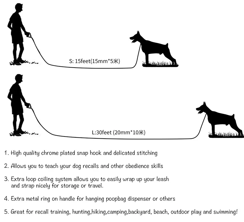 long leash dog training