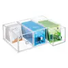 Clear acrylic drawer type cosmetic receiving box stack combination receiving box file storage cabinet