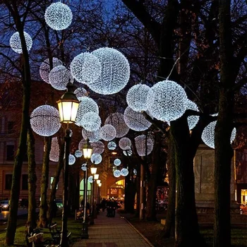 Outdoor Christmas Lighted Sheres Led Decoration Street Hanging Holiday Sphere Lights Decorating Outdoor Christmas Lighted Sheres Led Decoration Street Hanging Holiday Sphere Lights Decorating