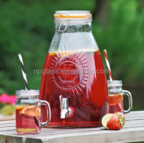 2 Litre Square Drinks Dispenser Large Glass Cold Soft Juice Water Jar Tap Buy 2l Square Glass Drinking Jar With Metal Tap 2l Large Glass Jar Container 2l Embossed Clear Glass Mason Jar