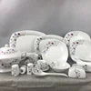 Luxury fine porcelain 86pcs/96pcs square dinner set with decal, ceramic dinner ware set