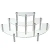 Transparent Perspex Plexiglass Wedding Birthday Party Cake Display Stand Riser