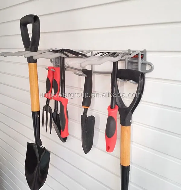 Slatwall Tool Rack Garage Metal Tool Holder For Pvc Garage Storage