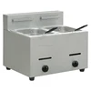 Tabletop 2 Basket Gas Fryer Machine Gas Operated Deep Frying Machine