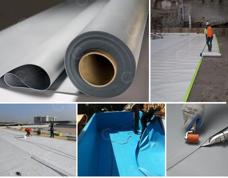 for building thermoplastic non-woven backing PVC waterproof membrane